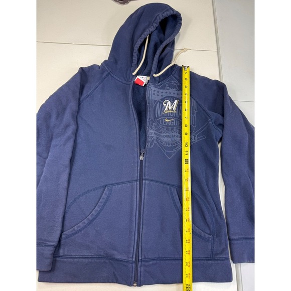 Milwaukee Brewers Nike MLB Full Zip Hoodie Sweatshirt National League S - Picture 2 of 8